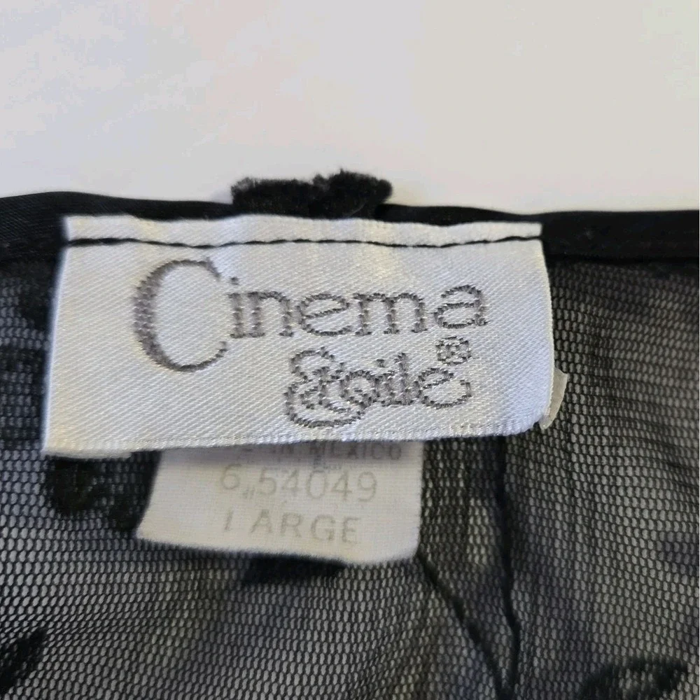 Cinema Etoile Womens Baby Doll Top Nightie Vtg. Size‎ L Nylon And Lace Lingerie
